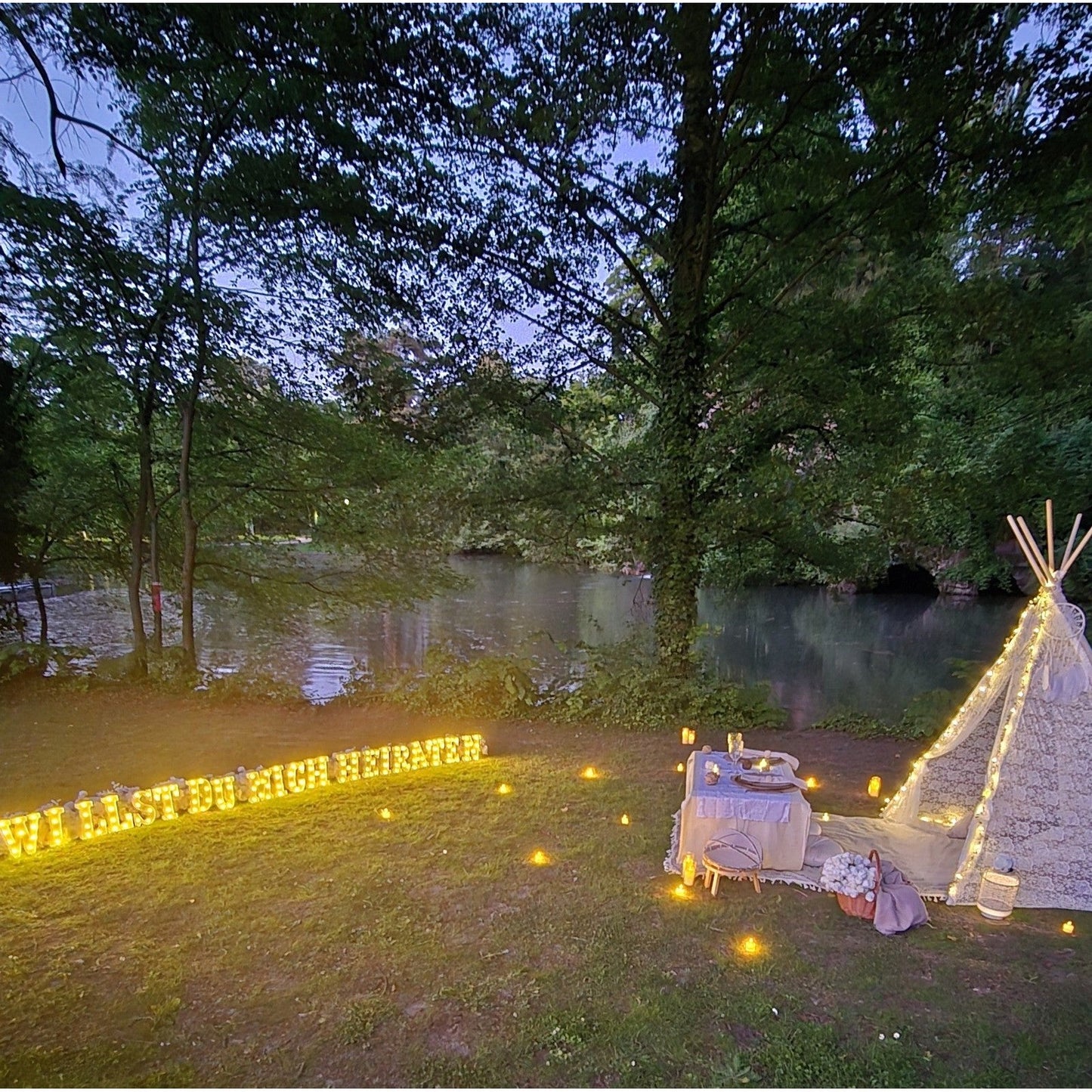 🌳 Pique-nique romantique sur l'herbe