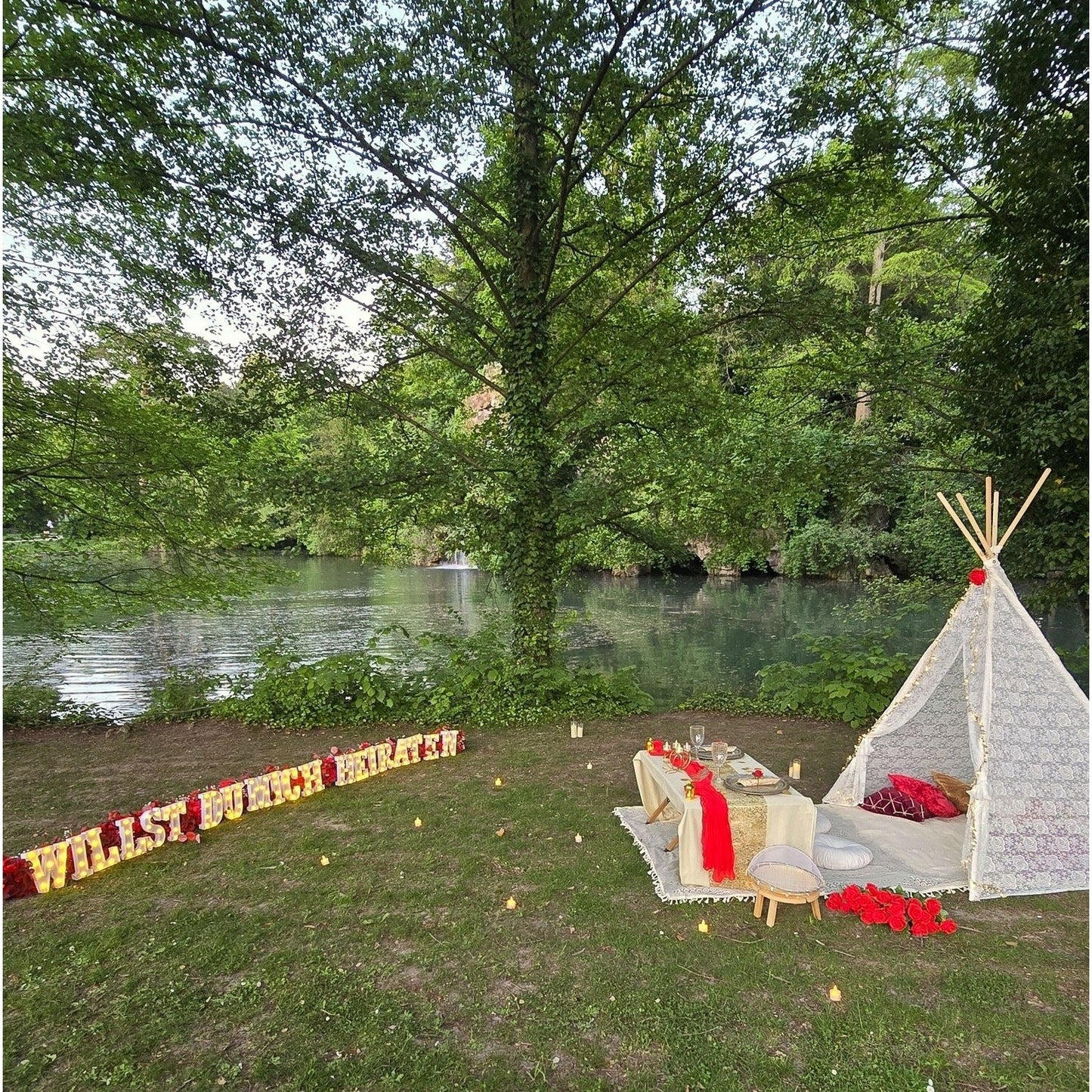 🌳 Pique-nique romantique sur l'herbe