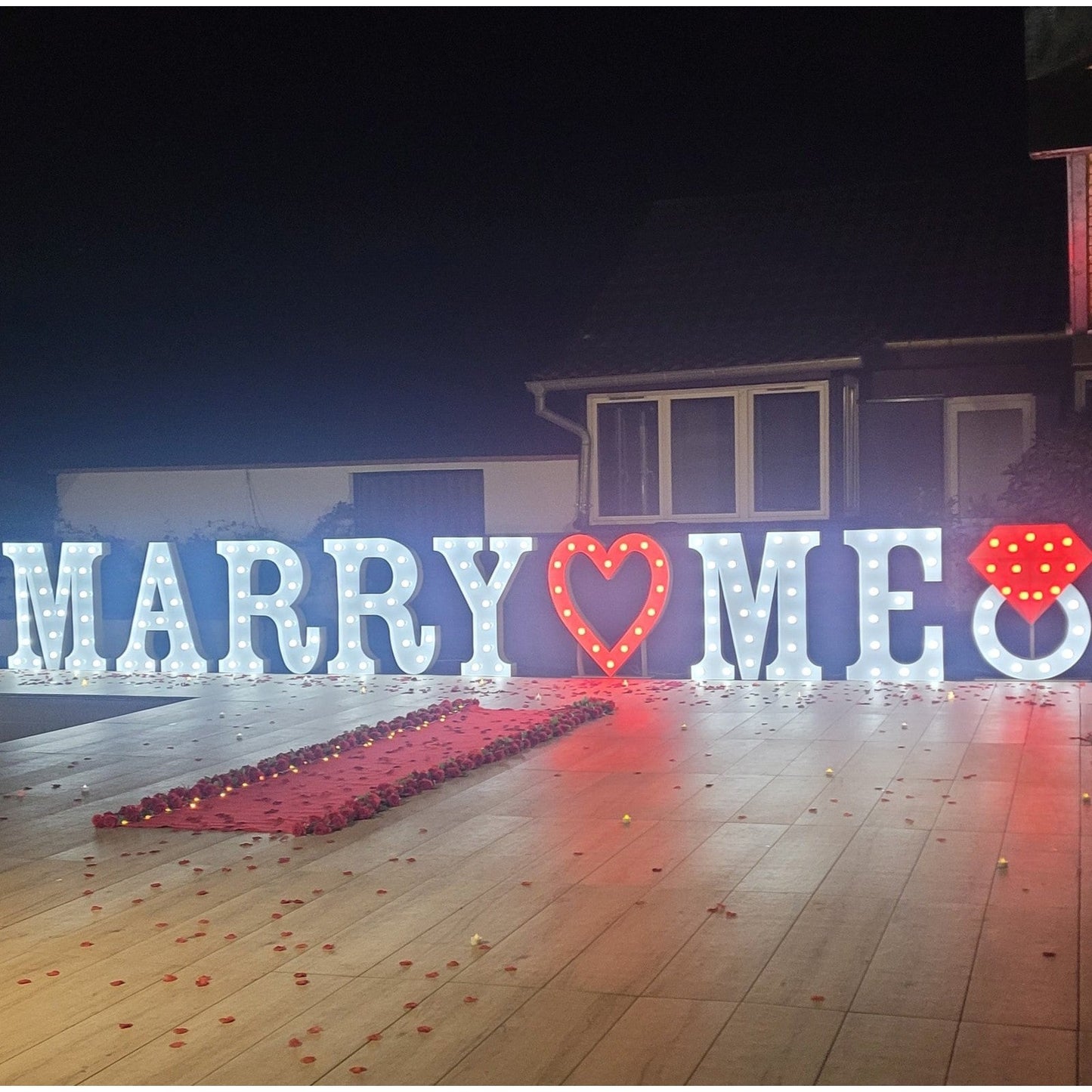 💍 PREMIUM : MARRY ME en lettres géantes de 1m20 à LED avec couleur au choix