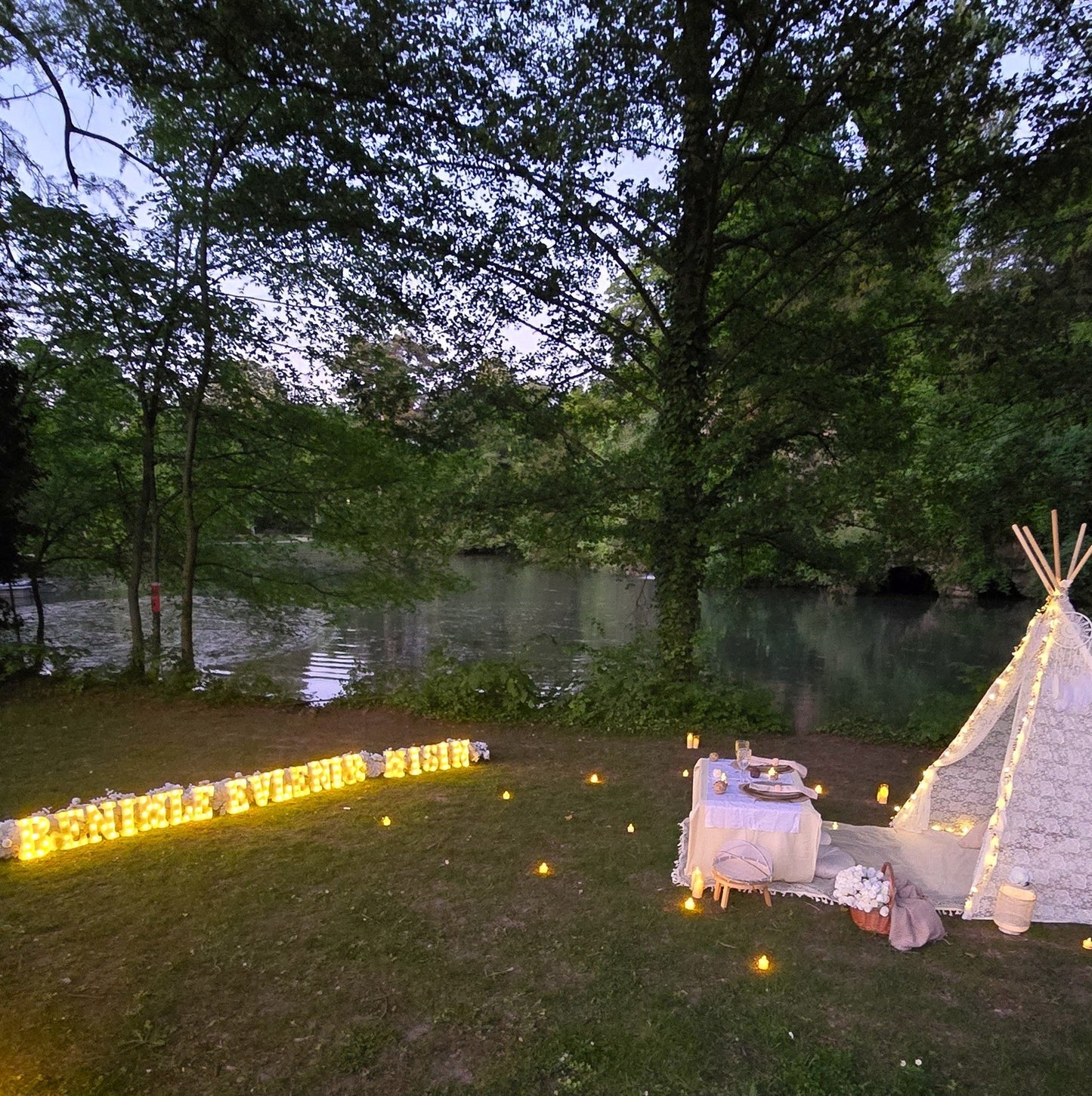 🌳 Pique-nique romantique sur l'herbe