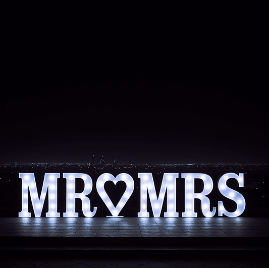 Pack : MR&MRS lettres LEDs RBG de 1m20 couleurs au choix