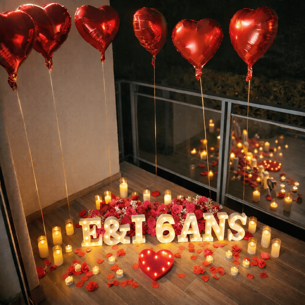 💘 La Déclaration : Mise en scène romantique personnalisable pour lui déclarer votre flamme
